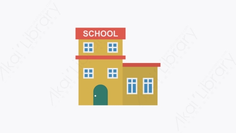 图片素材-040-学校school卡通扁平城市建筑元素图标