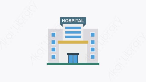 图片素材-041-医院hospital卡通扁平城市建筑元素图标