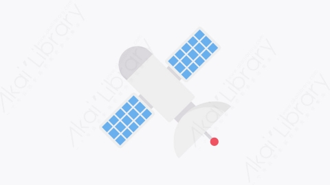 图片素材-041-卫星satellite扁平卡通通信元素图标