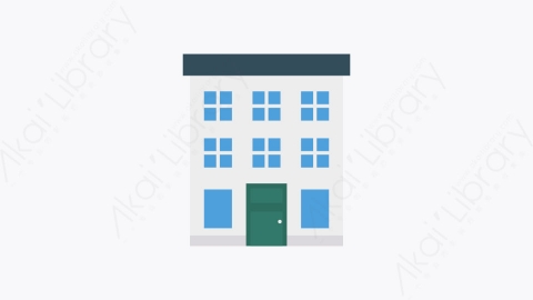 图片素材-042-公寓apartment卡通扁平城市建筑元素图标
