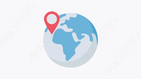 图片素材-042-地球map_pin扁平卡通旅行和假期元素图标