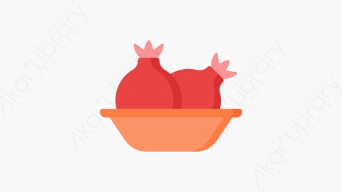 图片素材-042石榴 pomegranateMG卡通光明节元素图标