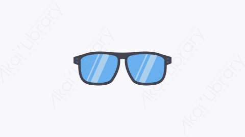 图片素材-043-眼镜eye_glasses扁平卡通办公空间元素图标