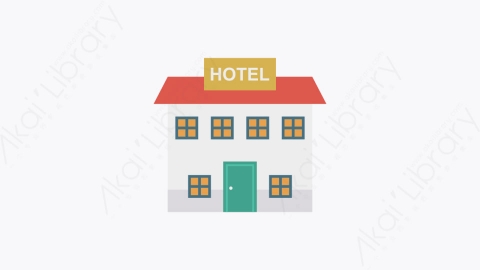 图片素材-044-酒店hotel卡通扁平城市建筑元素图标