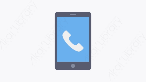 图片素材-044-移动电话mobile_phone扁平卡通通信元素图标