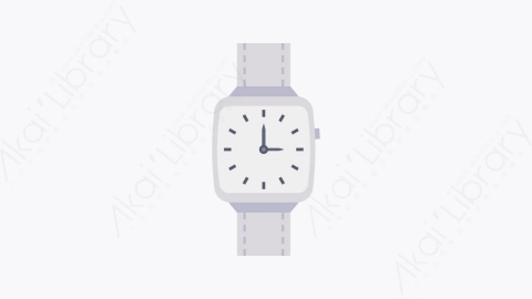 图片素材-044-腕表wristwatch扁平卡通办公空间元素图标