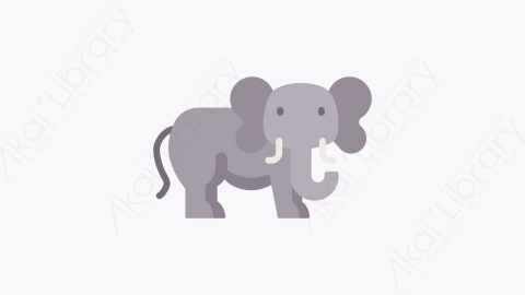 图片素材-046大象 elephantMG卡通野生动物元素图标