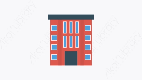 图片素材-046-办公室office卡通扁平城市建筑元素图标