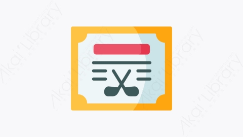 图片素材-048证书 certificateMG卡通曲棍球元素图标