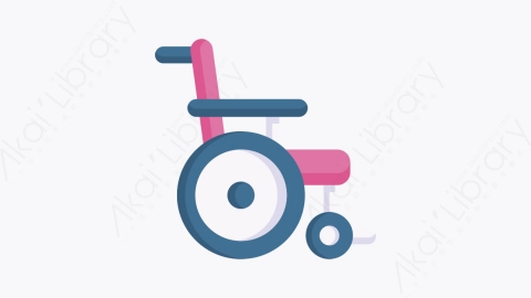 图片素材-049轮椅wheelchairMG卡通辅助功能元素图标