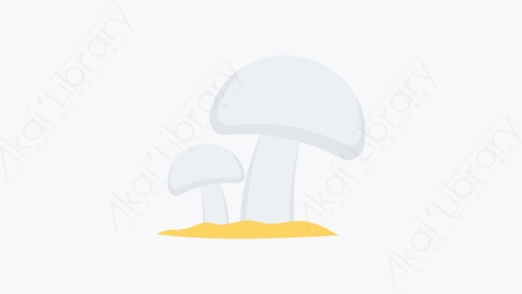 图片素材-052-蘑菇mushroom卡通扁平自然生态元素图标