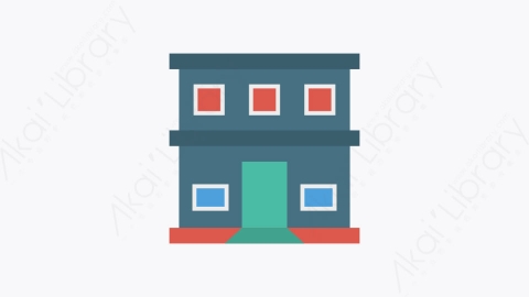 图片素材-054-公寓apartment卡通扁平城市建筑元素图标