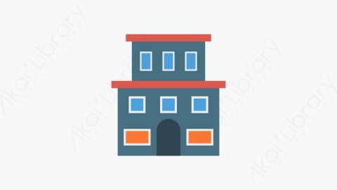 图片素材-055-公寓apartment卡通扁平城市建筑元素图标