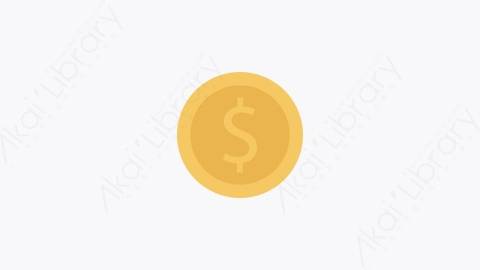 图片素材-057-美元硬币dollar_coin扁平卡通购物和电子商务元素图标
