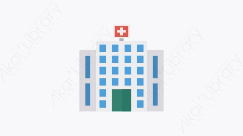 图片素材-065-医院hospital卡通扁平城市建筑元素图标