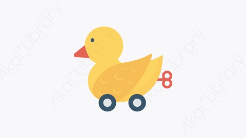 图片素材-066-鸭子duck卡通扁平婴儿宝贝教育元素图标