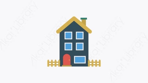 图片素材-069-住宅house卡通扁平城市建筑元素图标
