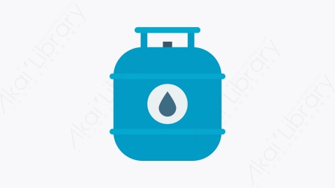图片素材-070-气瓶gas_cylinder扁平卡通城市生活元素图标