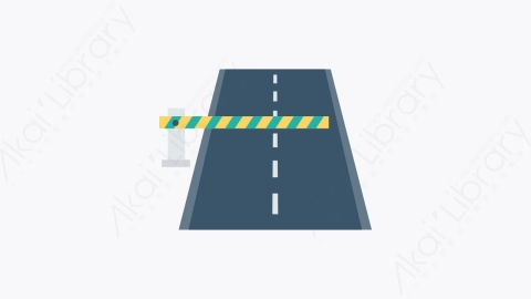 图片素材-071-路障road_barrier扁平卡通城市生活元素图标