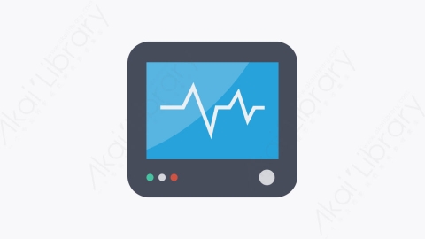 图片素材-072-心电图electrocardiogram卡通扁平健康和健身元素图标