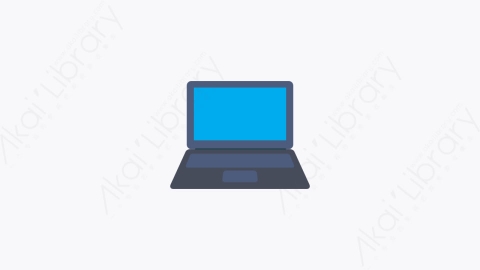 图片素材-072-笔记本电脑laptop卡通扁平家用设备和电器元素图标