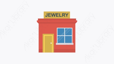 图片素材-078-珠宝jewelry卡通扁平城市建筑元素图标