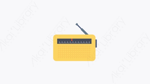 图片素材-085-收音机radio卡通扁平家用设备和电器元素图标