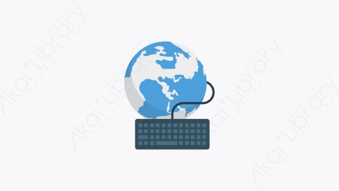 图片素材-0090-键盘keyboard卡通扁平数字营销元素图标