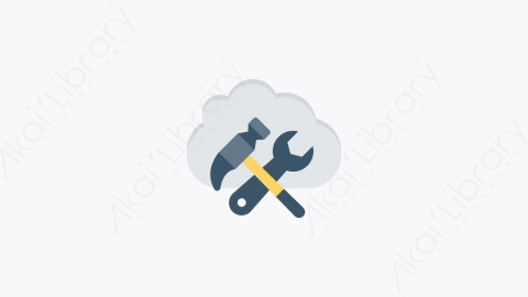 图片素材-092-云计算cloud_computing卡通扁平网络服务器托管元素图标