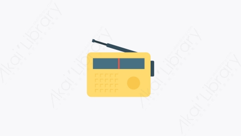 图片素材-0138-收音机radio卡通扁平数字营销元素图标