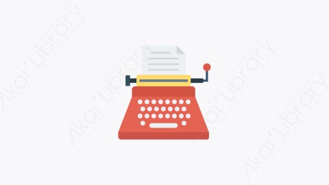 图片素材-0171-打字机typewriter卡通扁平数字营销元素图标