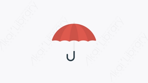 图片素材-0173-雨伞umbrella卡通扁平数字营销元素图标