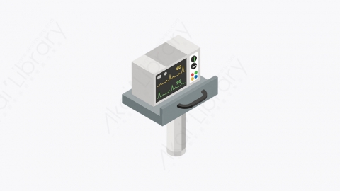 图片素材-024_心电图监护仪_ECG_monitor