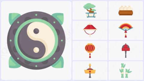 图片素材-50个MG卡通中国元素图标