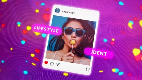 AE模板-INSTAGRAM社交媒体推广开场视频logo演绎