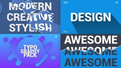 AE模板-简约MG创意排版文字动画包