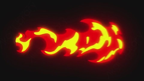 AE模板-手绘卡通火焰元素Fire_01