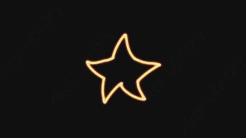 AE模板-手绘卡通发光涂鸦霓虹灯星星元素Star_01