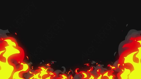 AE模板-手绘卡通火焰元素Fire_03