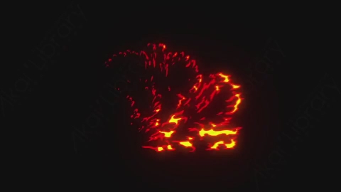 AE模板-卡通手绘火焰燃烧元素Fire_05