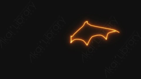 视频素材-卡通发光霓虹灯bat_Wing_(right)翅膀元素
