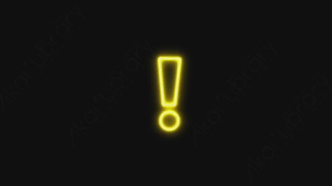 视频素材-卡通发光霓虹灯Exclamation_Mark感叹号元素
