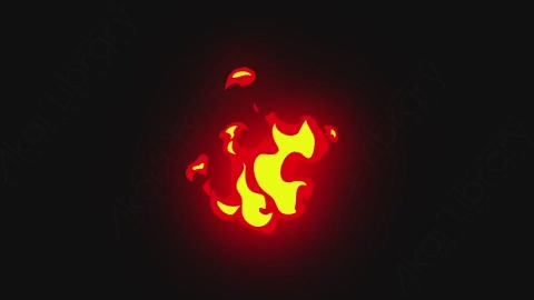 AE模板-手绘卡通动态火焰元素Fire_08
