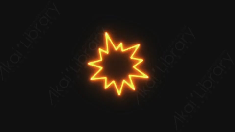 视频素材-卡通发光霓虹灯muzzle_flash_1枪口闪光元素