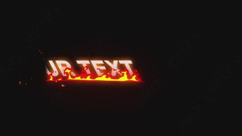 AE模板-手绘卡通火焰元素标题Title_02_V1