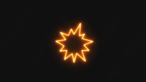 视频素材-卡通发光霓虹灯muzzle_flash_1闪光元素