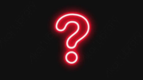 视频素材-卡通发光霓虹灯Question_Mark问号元素
