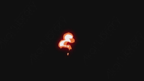 视频素材-卡通手绘火焰燃烧元素fire_19