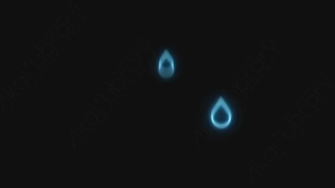 视频素材-卡通发光霓虹灯rain雨滴元素