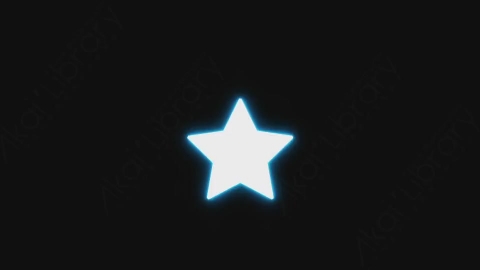 视频素材-卡通发光霓虹灯star_1星星元素